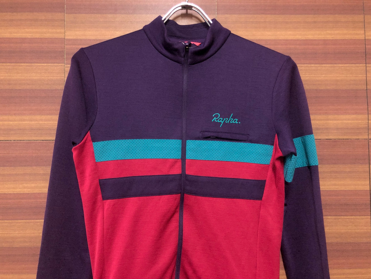 IF090 ラファ Rapha BREVET LONG SLEEVE JERSEY 長袖 サイクルジャージ パープル ピンク XS