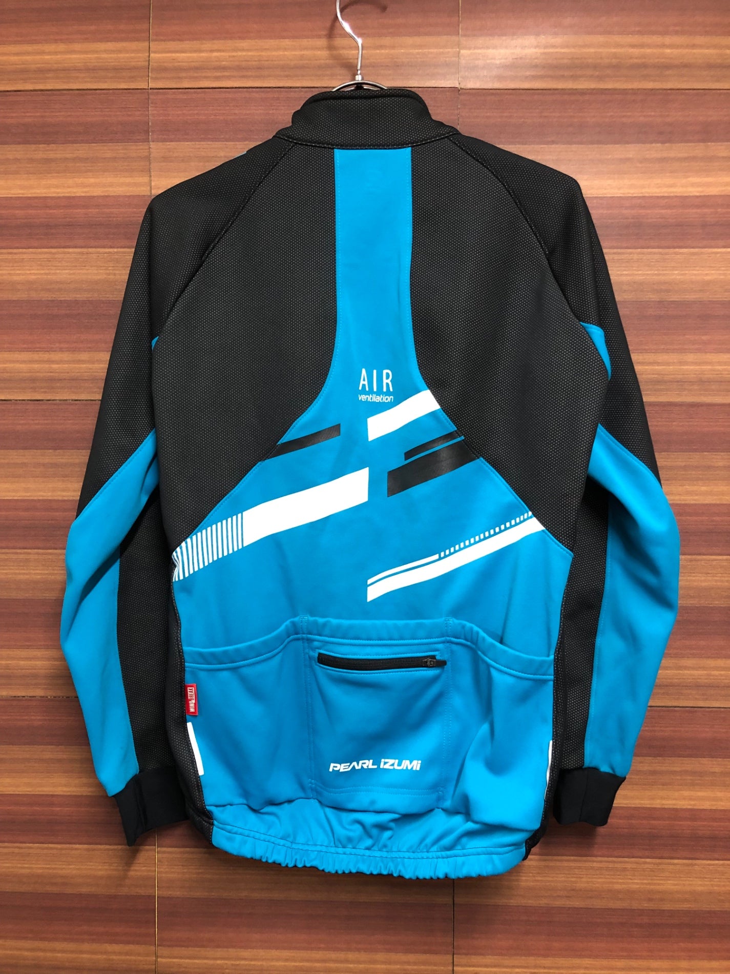 IM788 パールイズミ PEARL iZUMi 長袖 サイクルジャケット 黒 水色 S 裏起毛 WINDBREAK