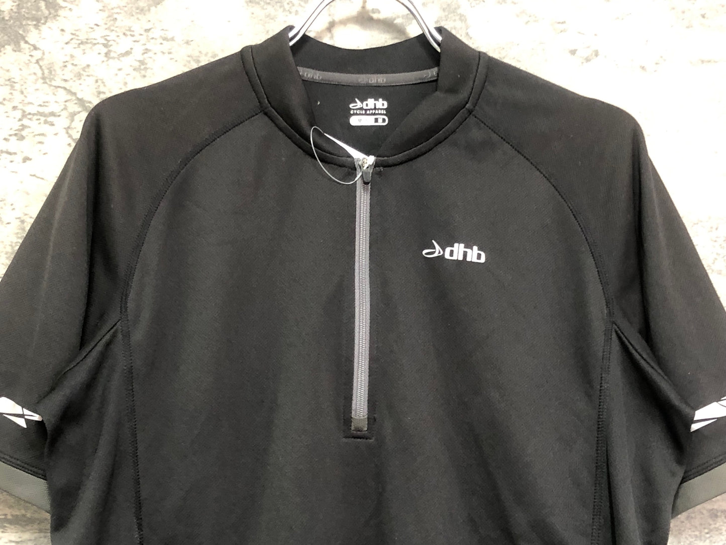 IW156 dhb 半袖 サイクルジャージ 黒 M ハーフジップ