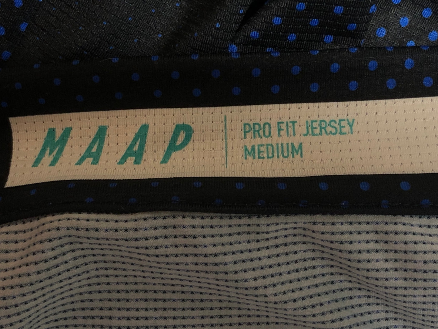 IF040 マープ MAAP PRO FIT JERSEY 半袖 サイクルジャージ 黒 青 M