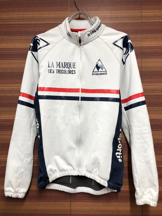 IA642 ルコックスポルティフ le coq sportif 長袖 サイクルジャケット 白 S ※擦れ