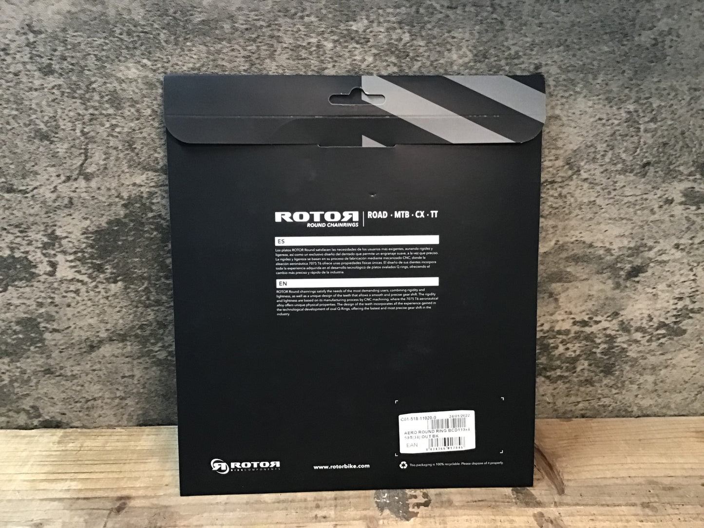 JA852 ローター ROTOR AERO アウター チェーンリング 50T BCD110 4アーム