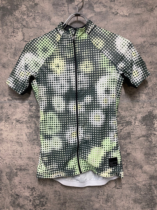 IS755 MACHINE FOR FREEDOM 半袖 サイクルジャージ 黒 白 黄 水玉模様 S レディース