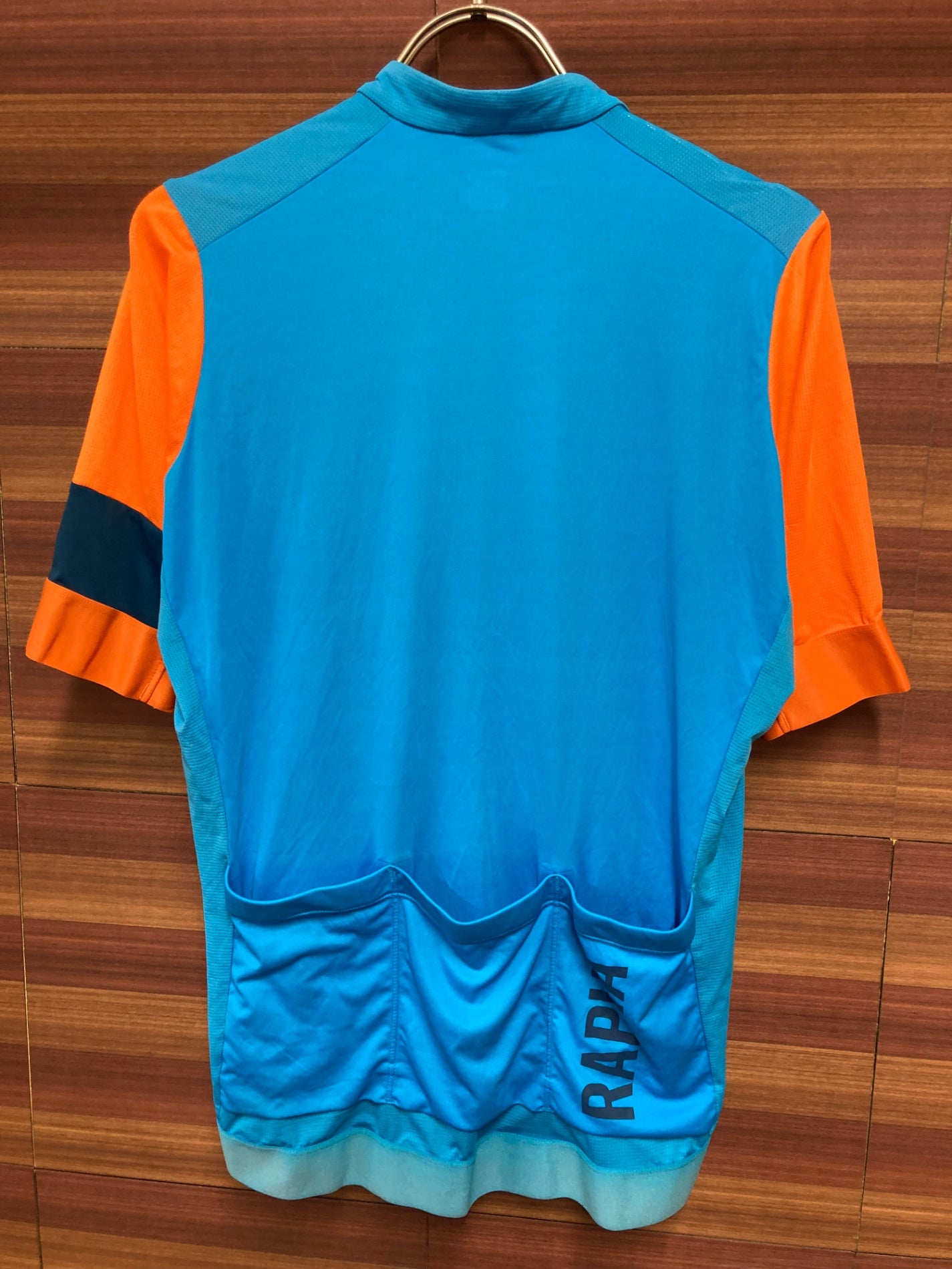 IW246 ラファ Rapha PRO TEAM TRAINING JERSEY 半袖 サイクルジャージ 青 オレンジ L