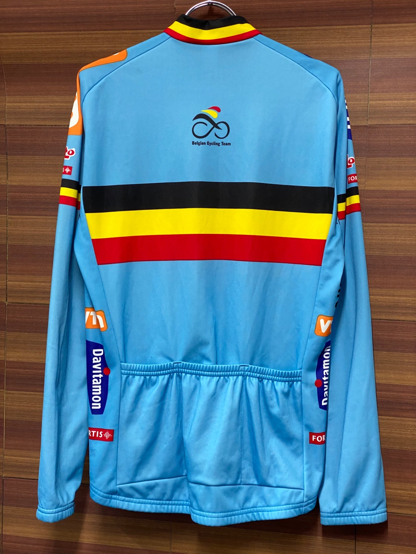 IT847 ビオレーサー BIORACER 長袖 サイクルジャージ 水色 S 裏起毛