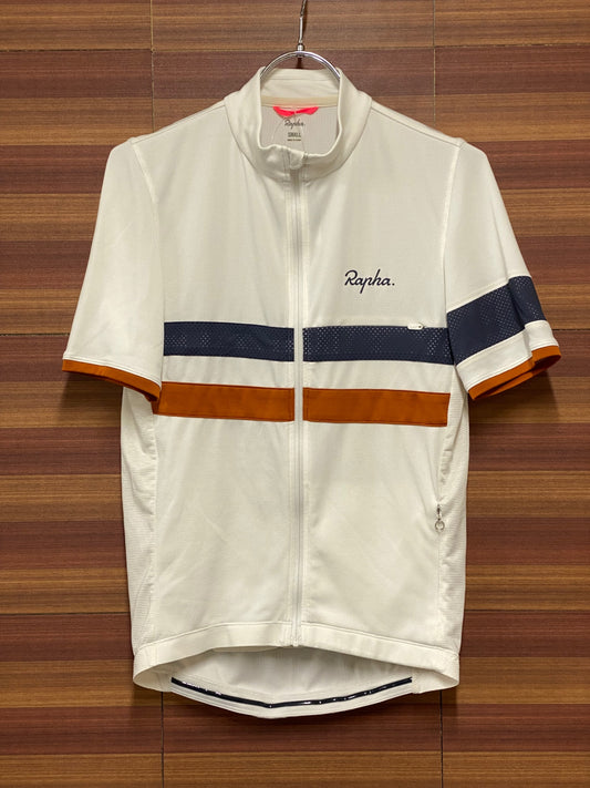 II879 ラファ Rapha BREVET LIGHTWEIGHT JERSEY 半袖 サイクルジャージ 白 S