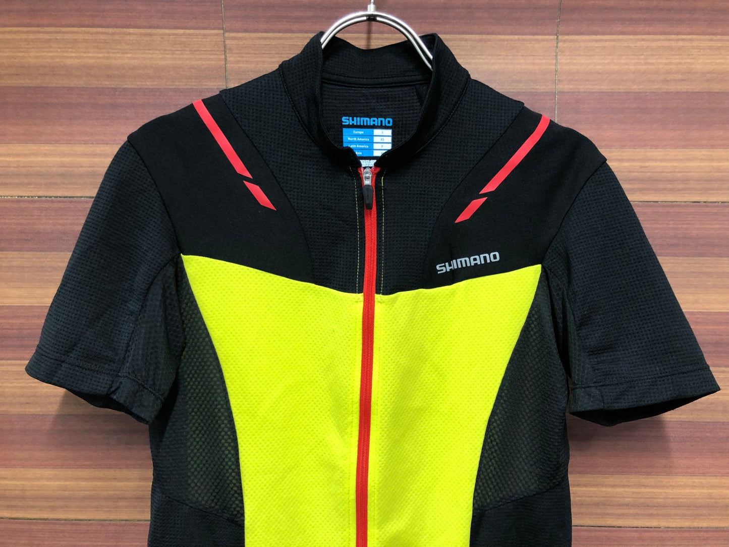 IO878 シマノ SHIMANO 半袖 サイクルジャージ 黒黄 M