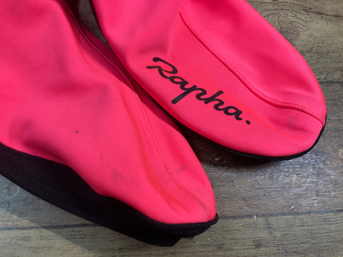 HU151 ラファ Rapha WINTER OVERSHOES ピンク L ※汚れ