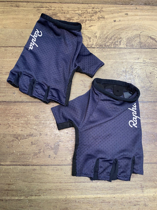 JB092 ラファ Rapha BREVET MITTS 指切り グローブ 紺 ※サイズ不明、タグカット