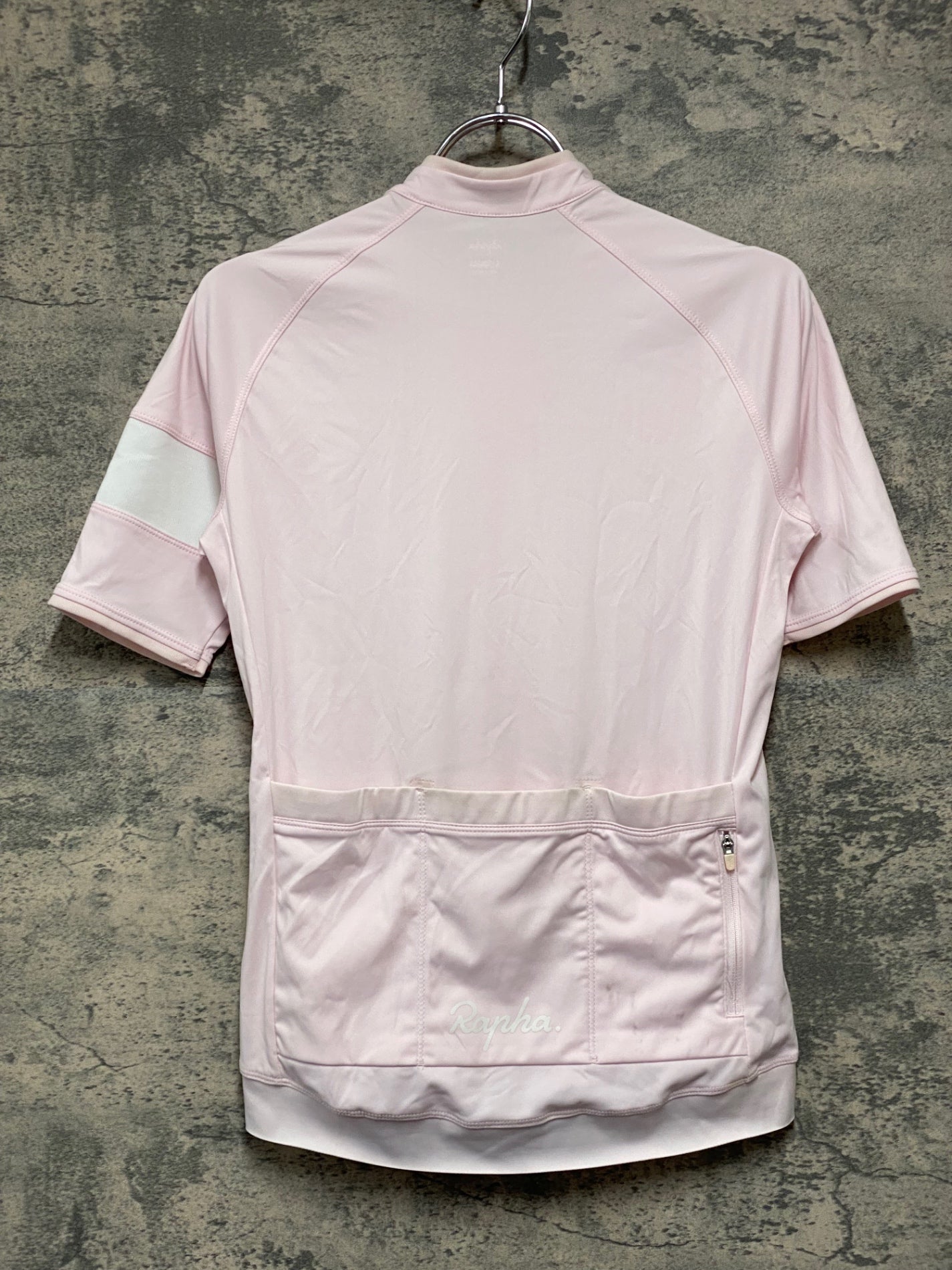 IO208 ラファ Rapha WOMEN'S CORE JERSEY 半袖サイクルジャージ ピンク XS ゴム伸び ほつれ スレあり