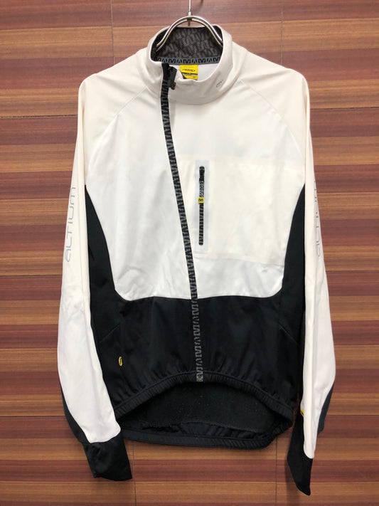 IR943 マヴィック MAVIC 長袖 サイクルジャケット 白 黒 O 裏起毛