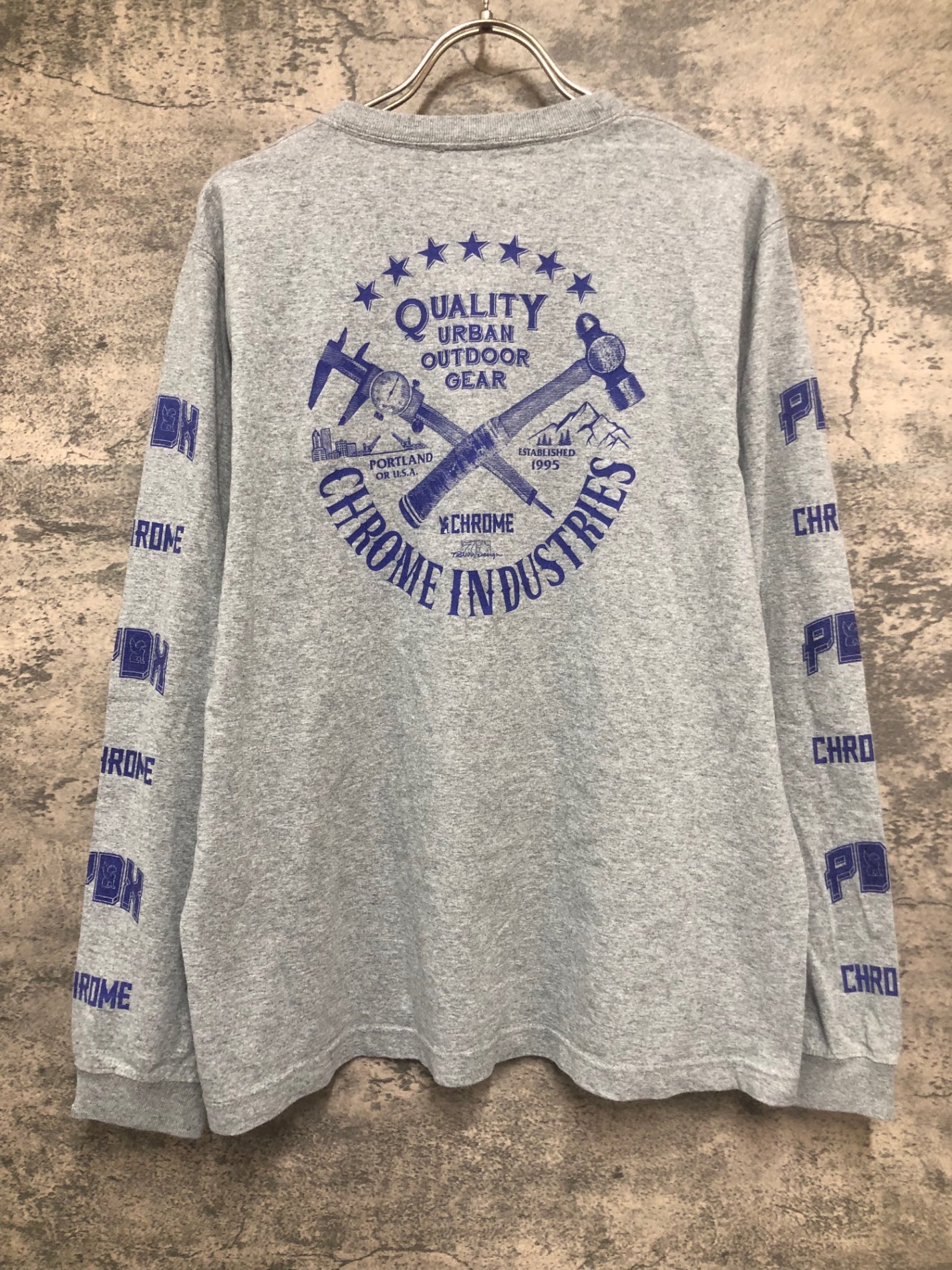 IY034 クローム CHROME INDUSTRIES 長袖 Tシャツ グレー M