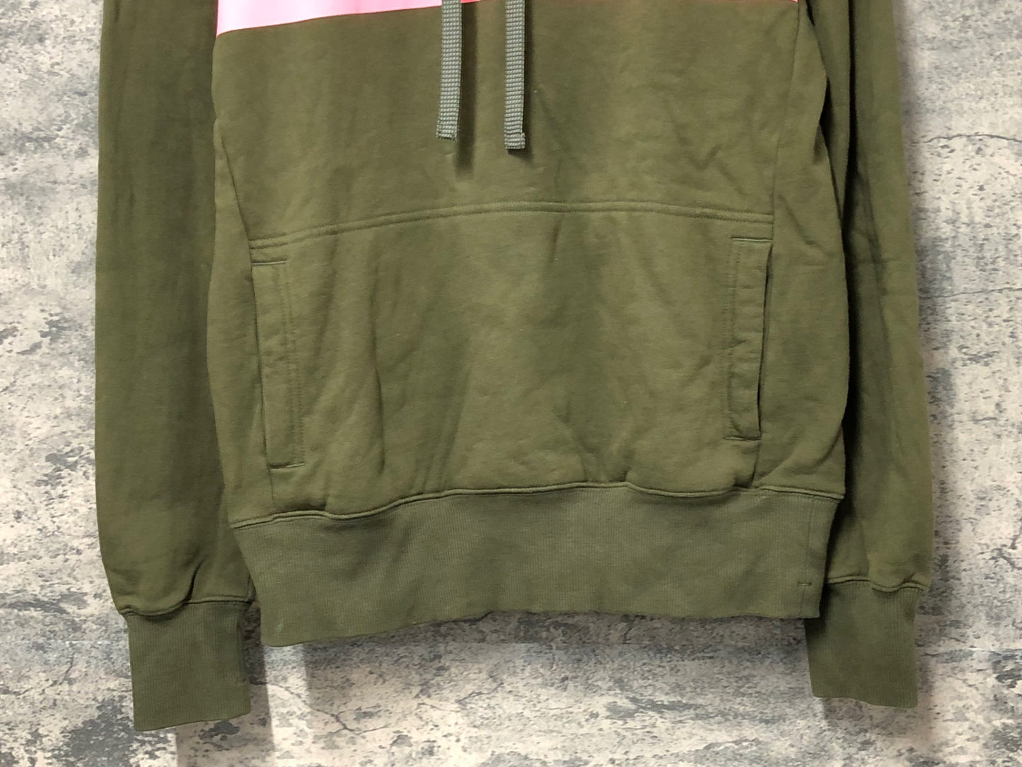 IY368 ラファ Rapha BREVET LOGO HOODIE 長袖 パーカ― カーキ S 裏起毛