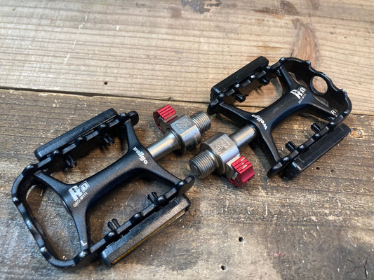 IM351 ウェルゴ wellgo QRD-M111 フラットペダル 黒 着脱式