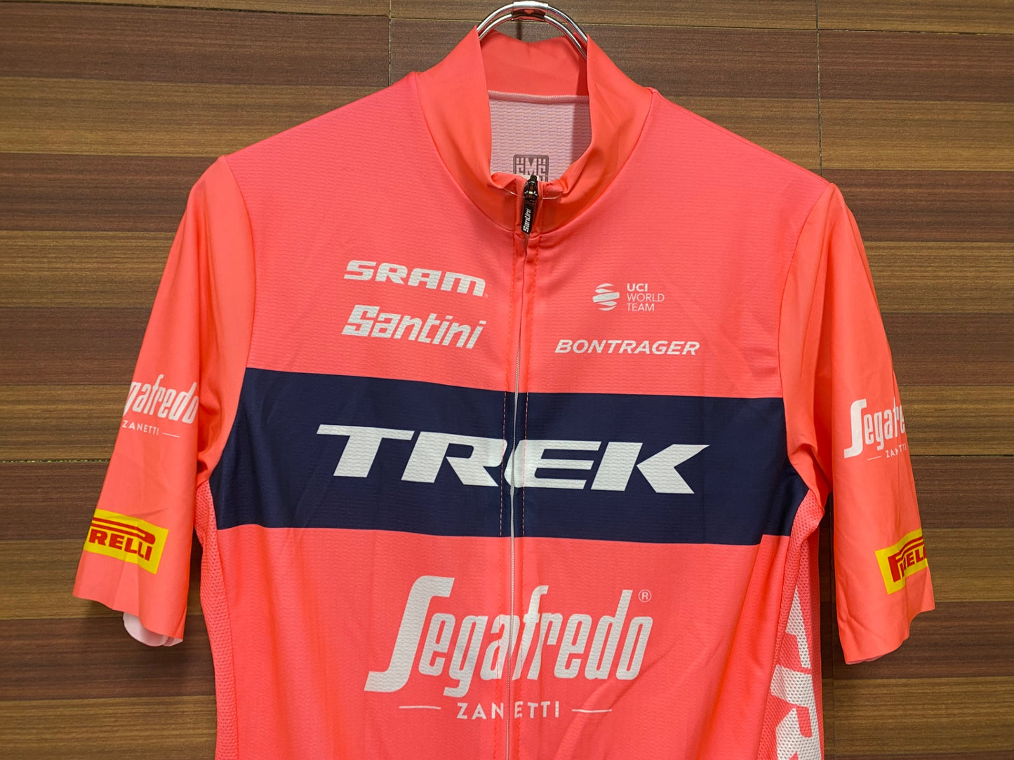 IK543 サンティーニ Santini トレックセガフレード TREK segafredo 半袖 サイクルジャージ ピンク L