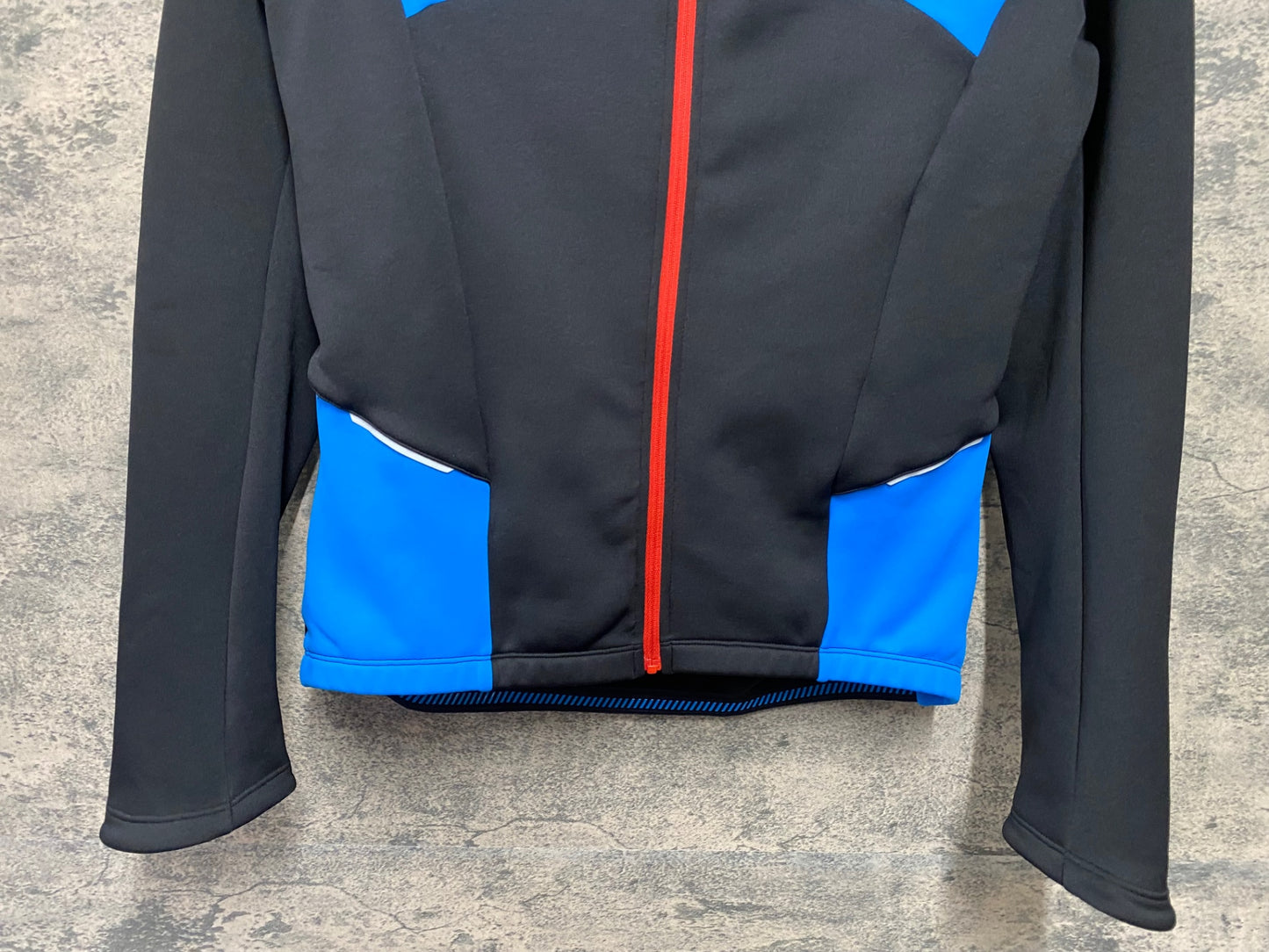 JC914 シマノ SHIMANO 長袖 サイクルジャケット 黒 水色 L 裏起毛