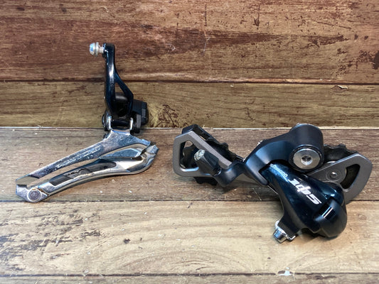 IM382 シマノ SHIMANO 105 RD-5701 GS  FD-5800 バンド式 Φ31.8 ディレイラーセット