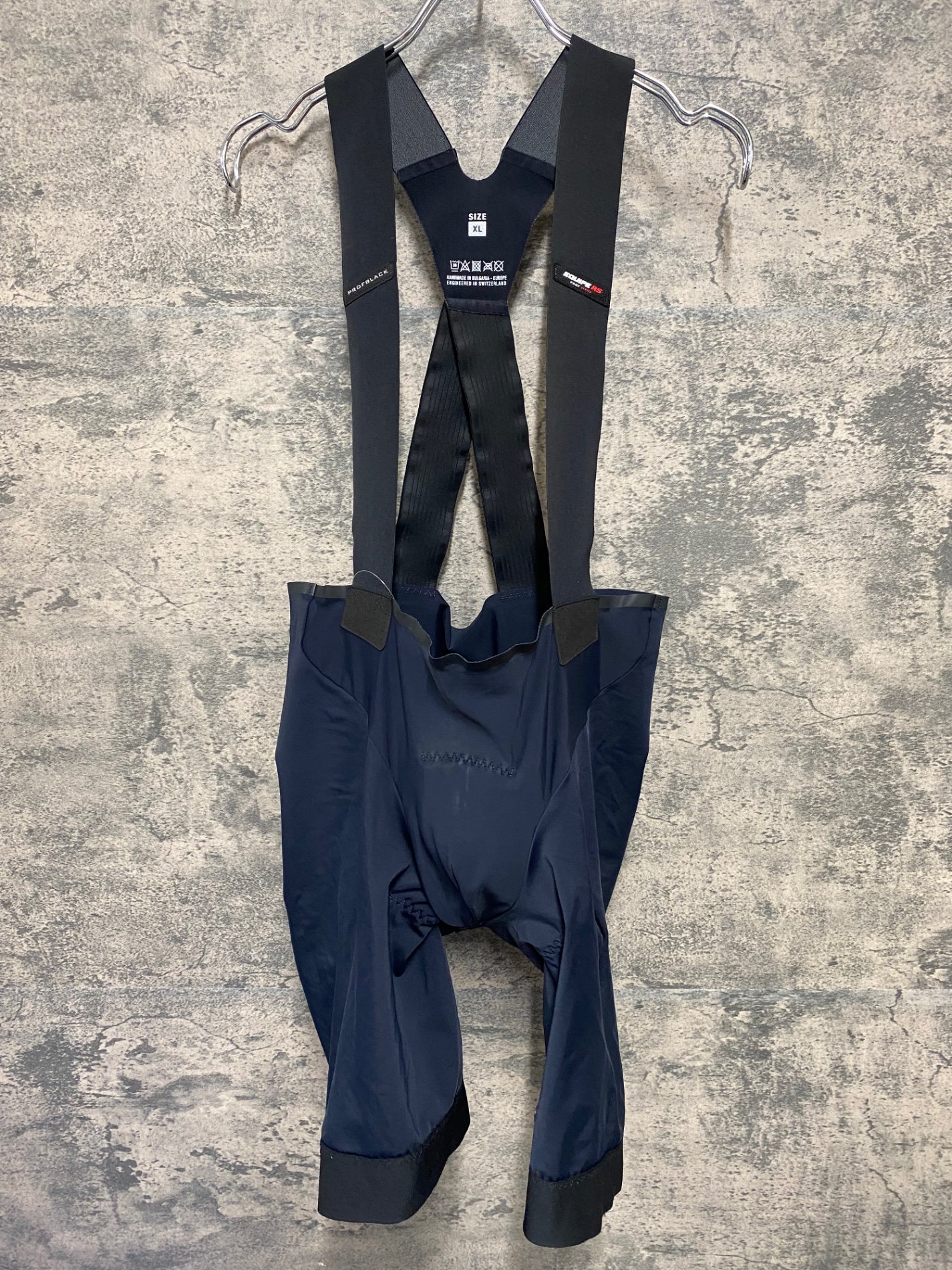 JB538 アソス assos エキップ EQUIPE RS PROF BLACK ビブショーツ 黒 XL ※裾ゴム切れ