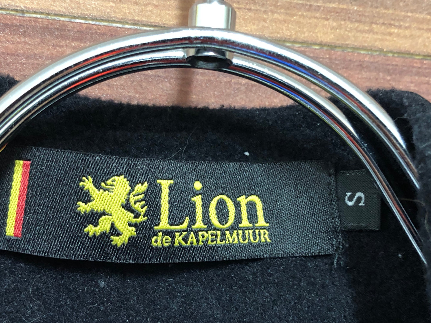IM799 リオンドカペルミュール Lion de KAPELMUUR 長袖 サイクルジャージ S 黒 裏起毛