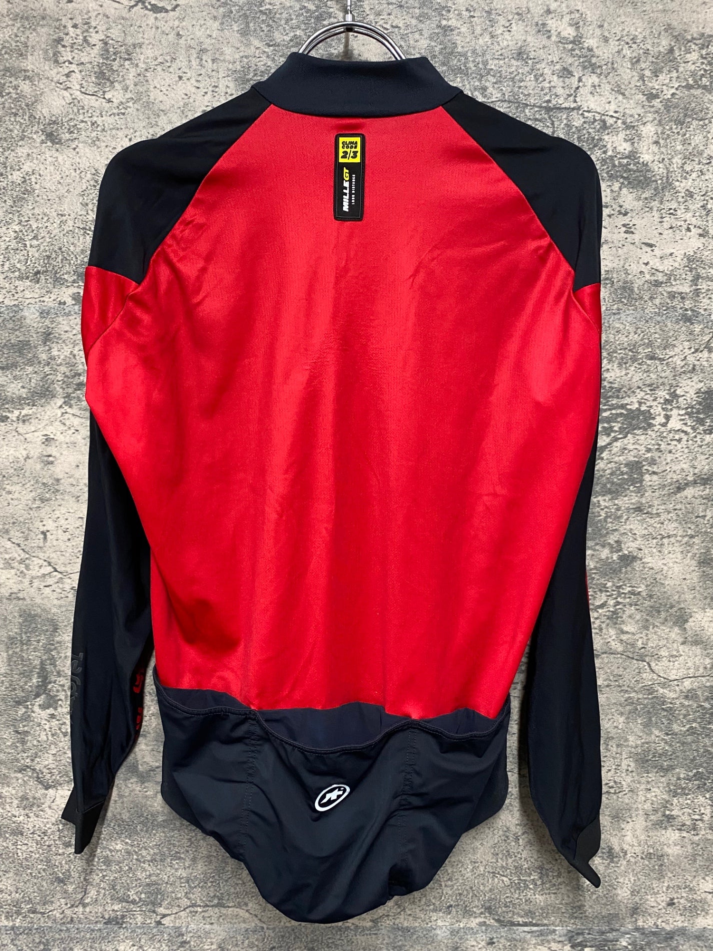 IY684 アソス assos ミレ MILLE GT WIND JACKET 長袖 ウィンドジャケット L 黒 赤
