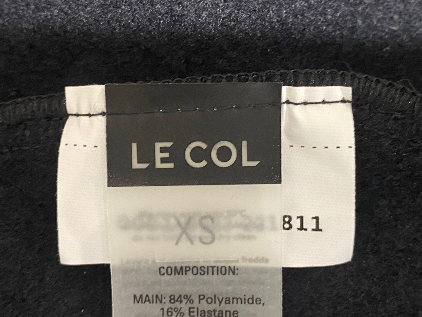 JD804 ルコル LECOL 裏起毛 ビブニッカ― 黒 S