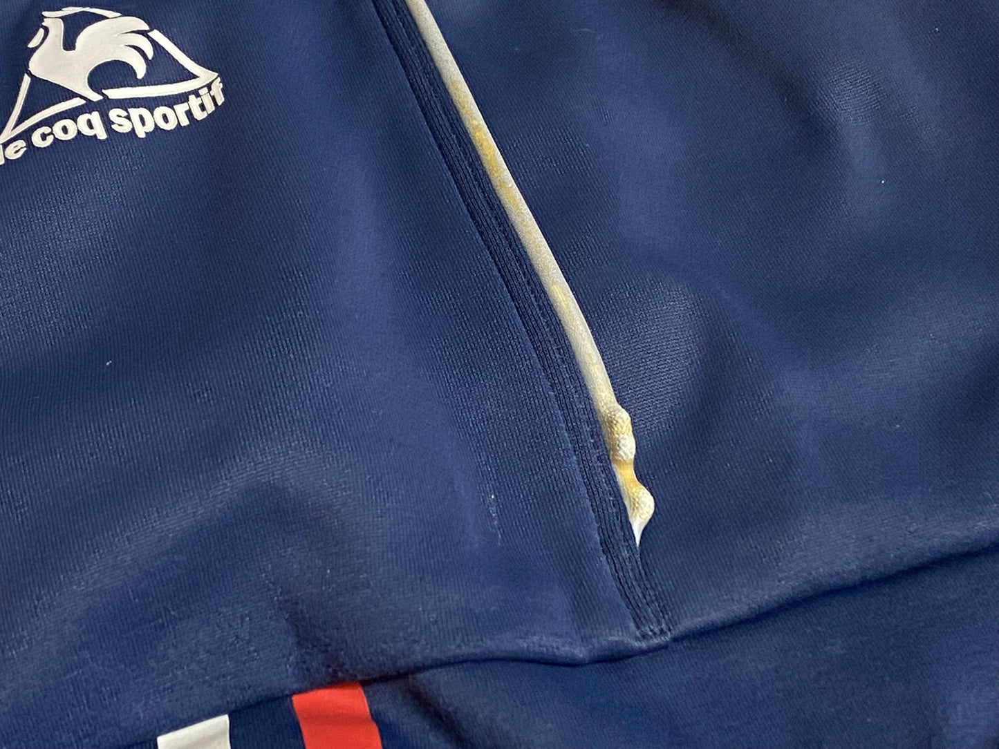 IR856 ルコックスポルティフ le coq sportif 裏起毛 長袖 サイクルジャージ 紺 L