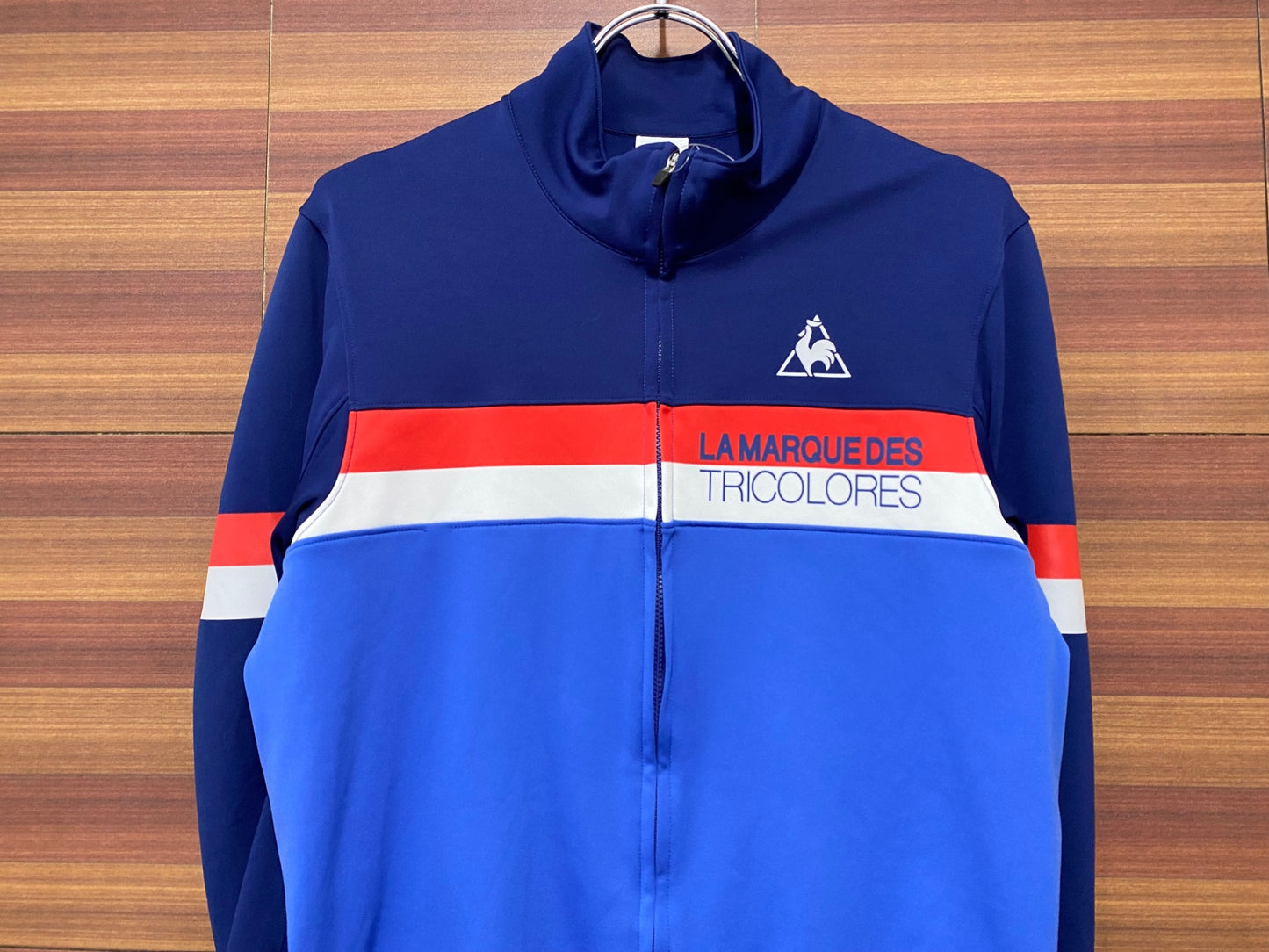 IE710 ルコックスポルティフ le coq sportif 長袖 サイクルジャージ 紺 水色 L