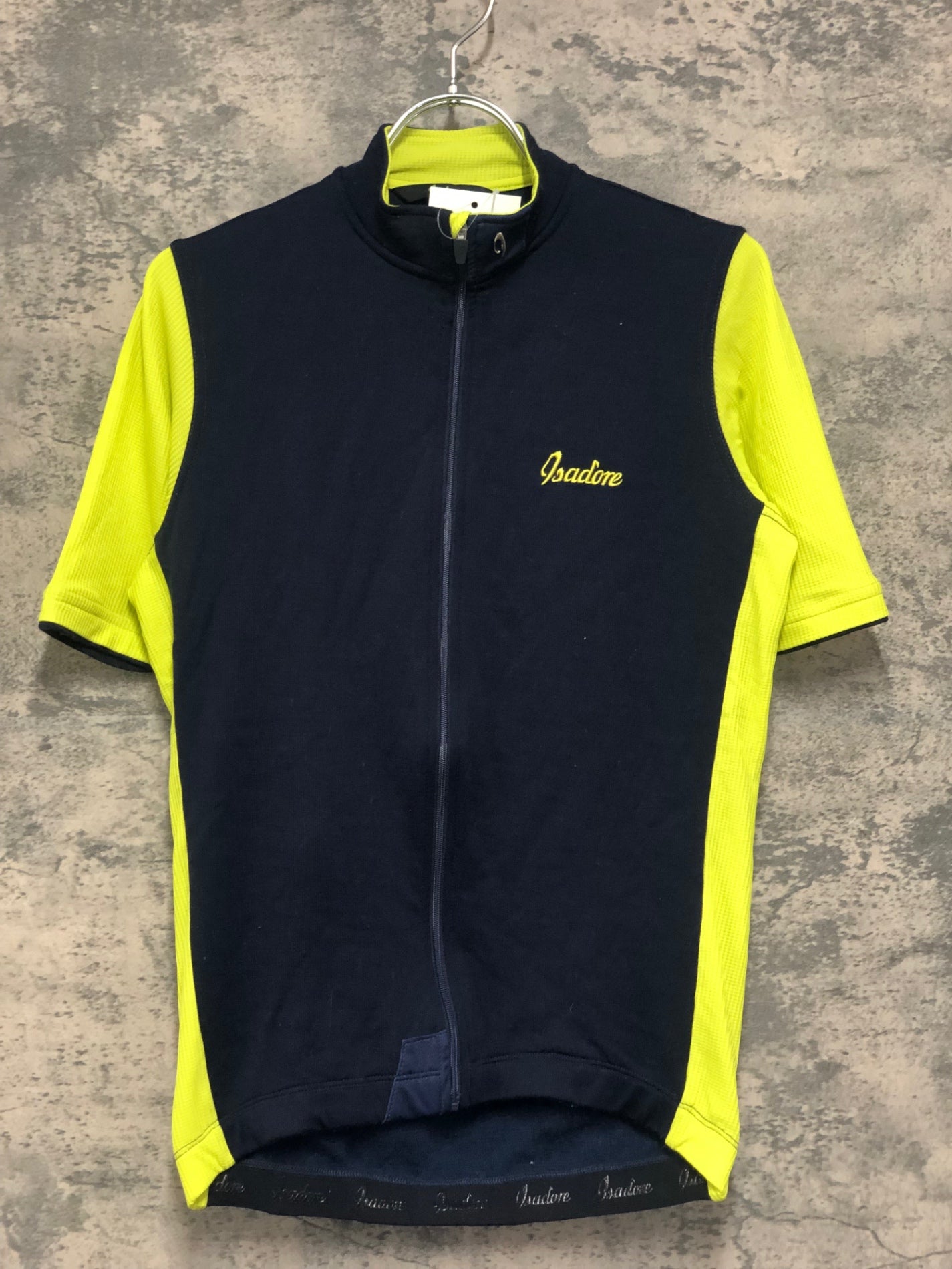 IU442 イザドア Isadore 半袖 サイクルジャージ 紺 黄 S