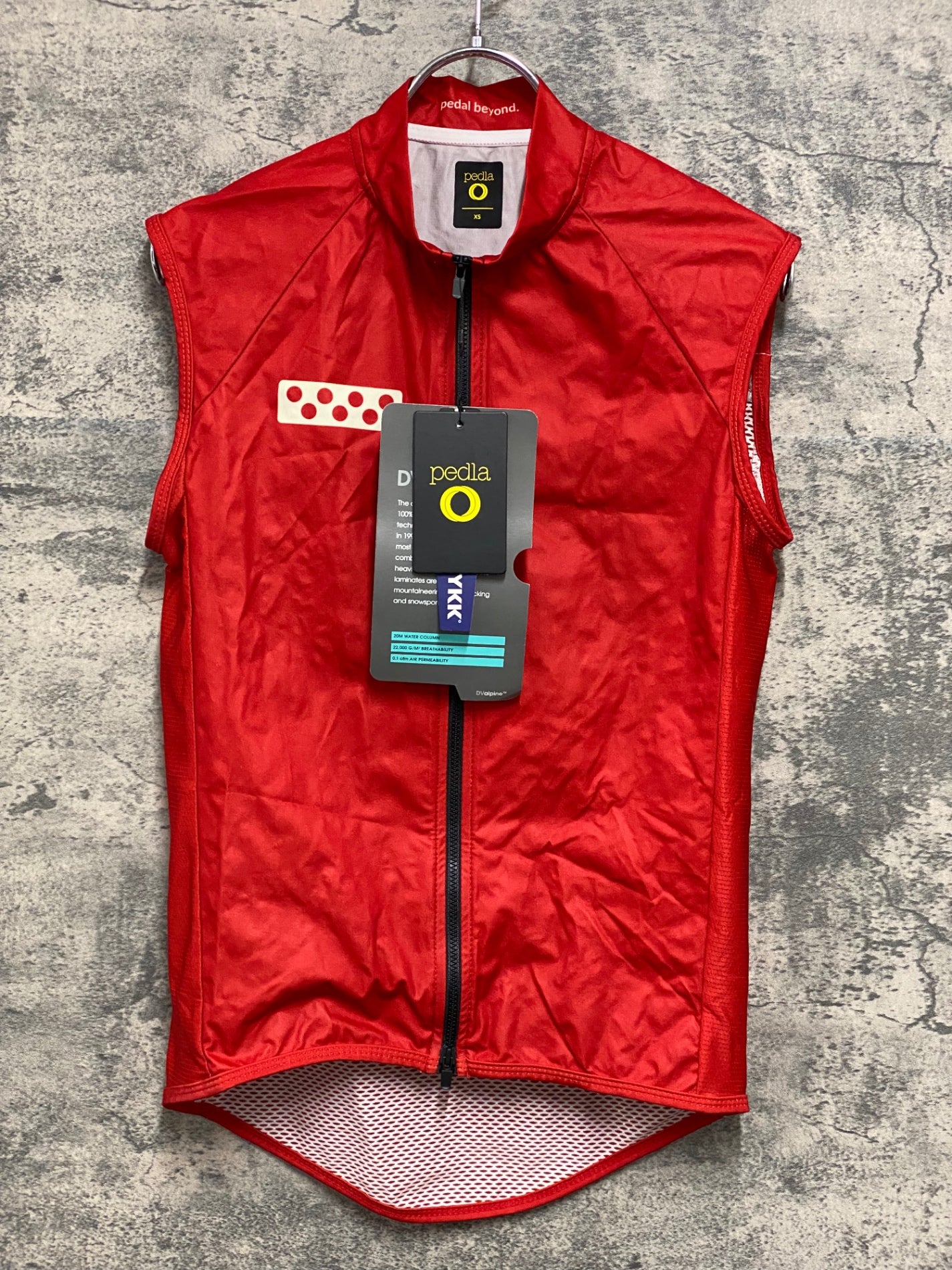 JB496 ペドラ Pedla サイクルベスト ジレ 赤 XS