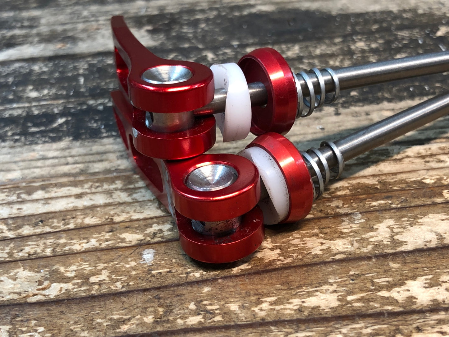 IF589 WR COMPOSITI チタン クイックリリース 前後セット 100mm 130mm 赤