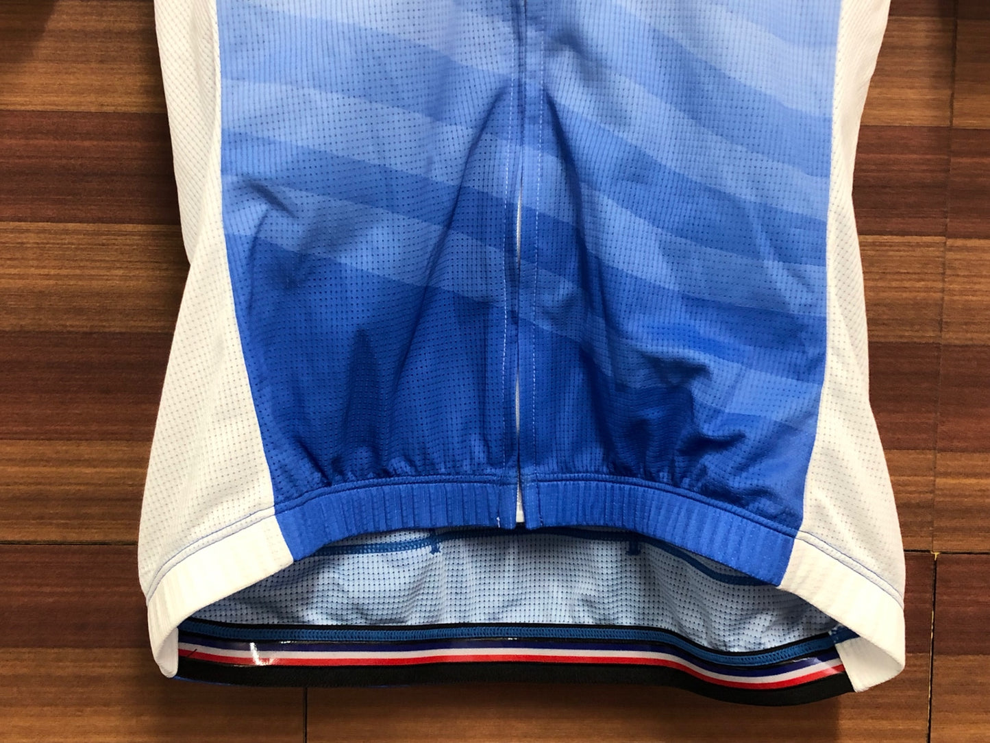 IR908 ルコックスポルティフ le coq sportif 半袖 サイクルジャージ 白 青 L