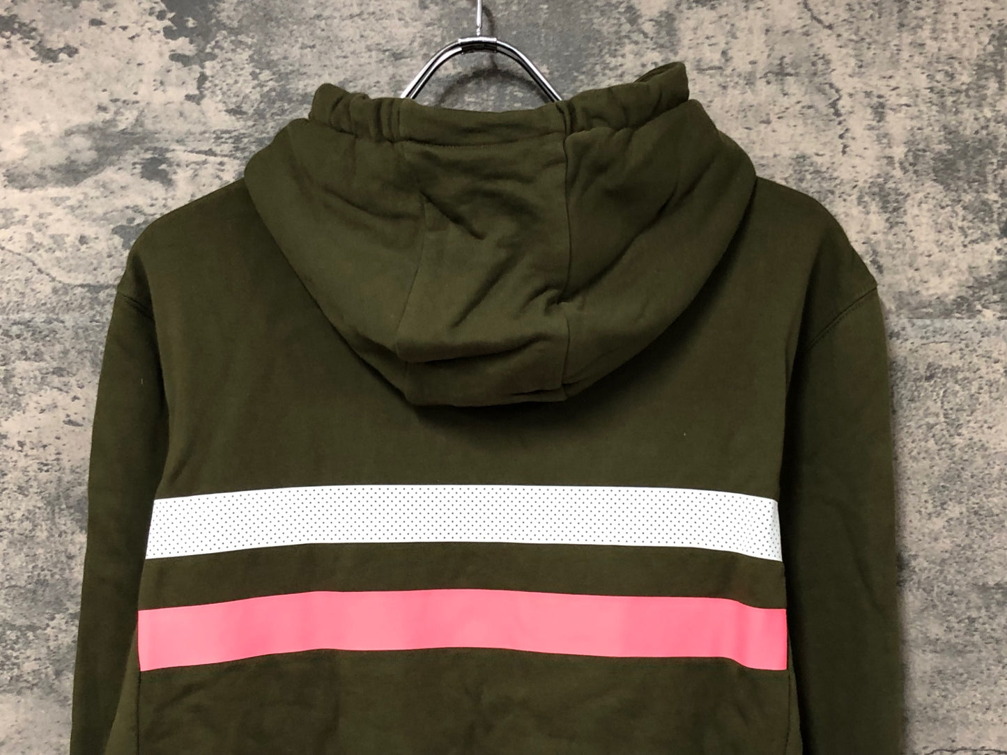 IY368 ラファ Rapha BREVET LOGO HOODIE 長袖 パーカ― カーキ S 裏起毛