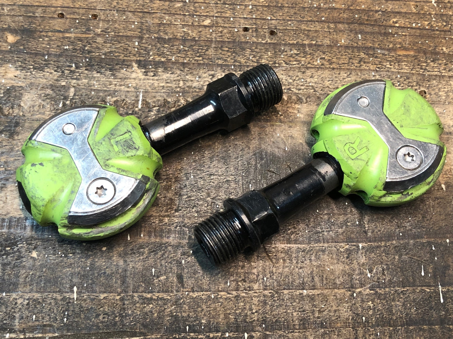 IR508 スピードプレイ SPEEDPLAY ZERO ビンディングペダル 黄緑 クロモリシャフト