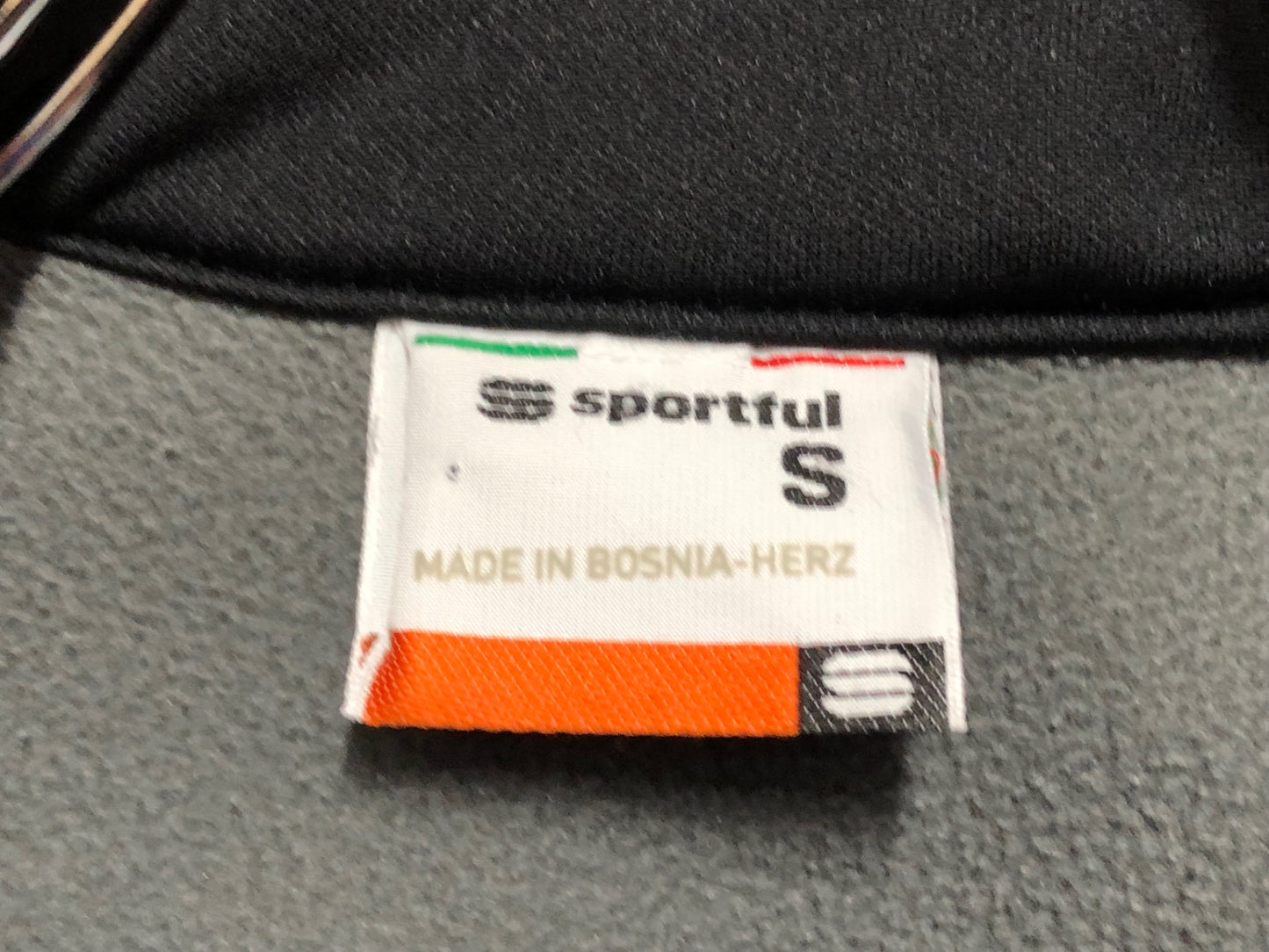 IS298 スポーツフル Sportful 長袖 サイクルジャケット 白 黒 S 裏起毛