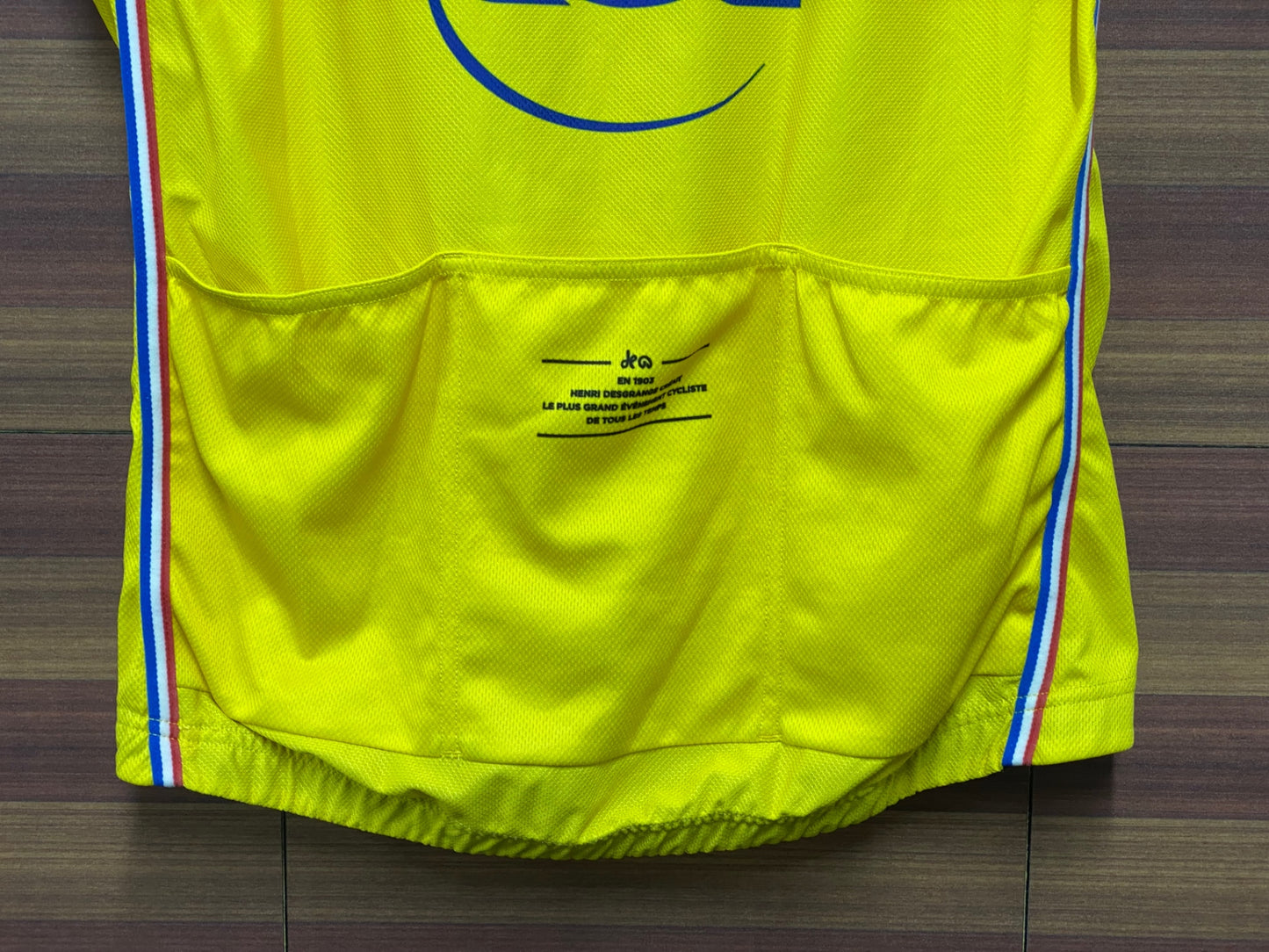 IU095 ルコックスポルティフ le coq sportif 半袖 サイクルジャージ 黄 L ハーフジップ
