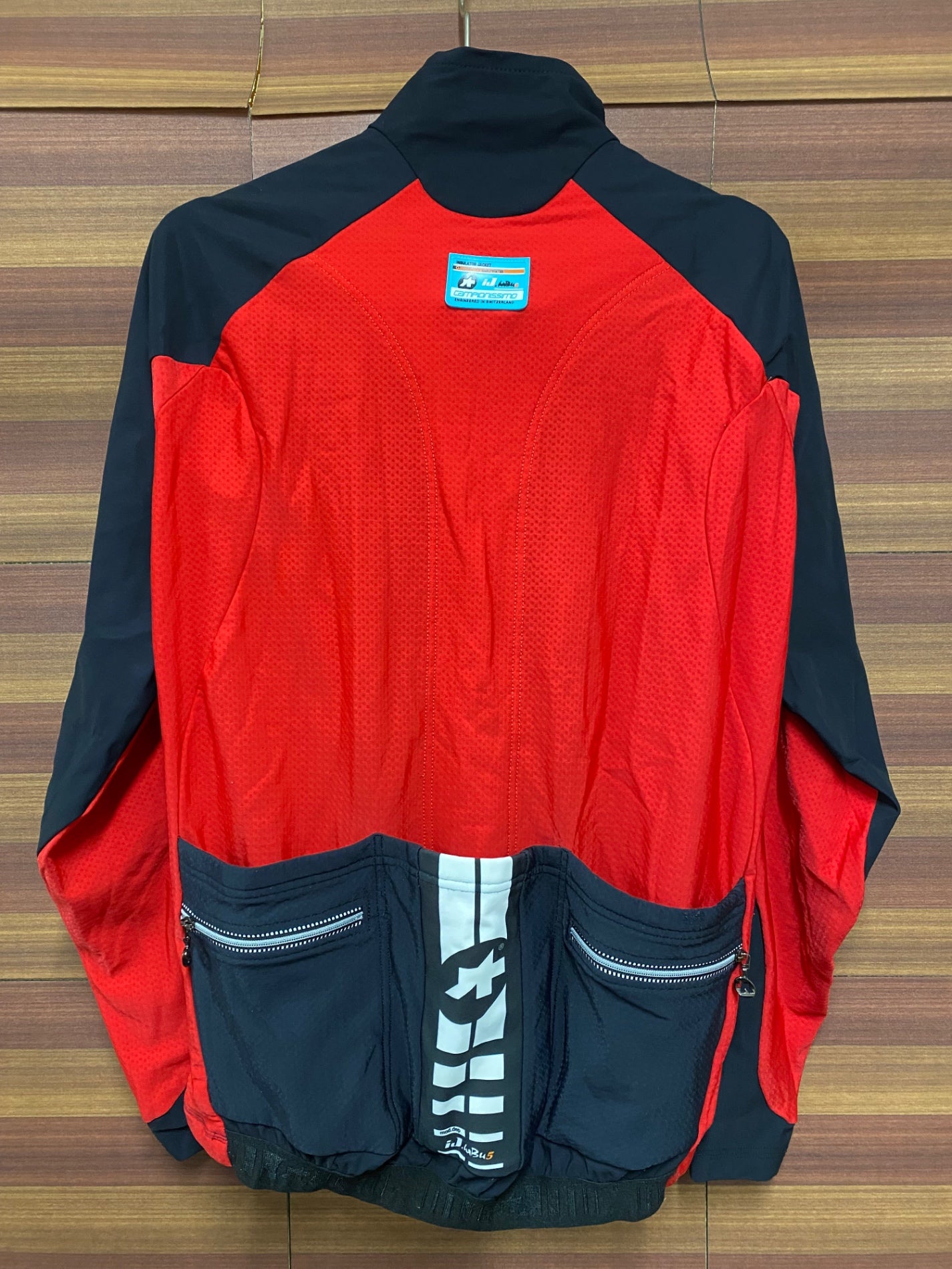 IT814 アソス assos iJ.habu 5 長袖 サイクルジャケット 赤 黒 M 裏起毛