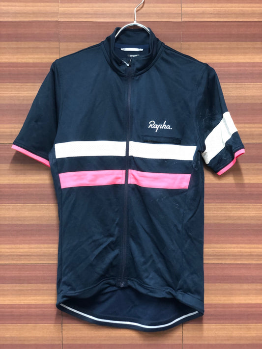 IM243 ラファ Rapha BREVET JERSEY 半袖 サイクルジャージ ネイビー M