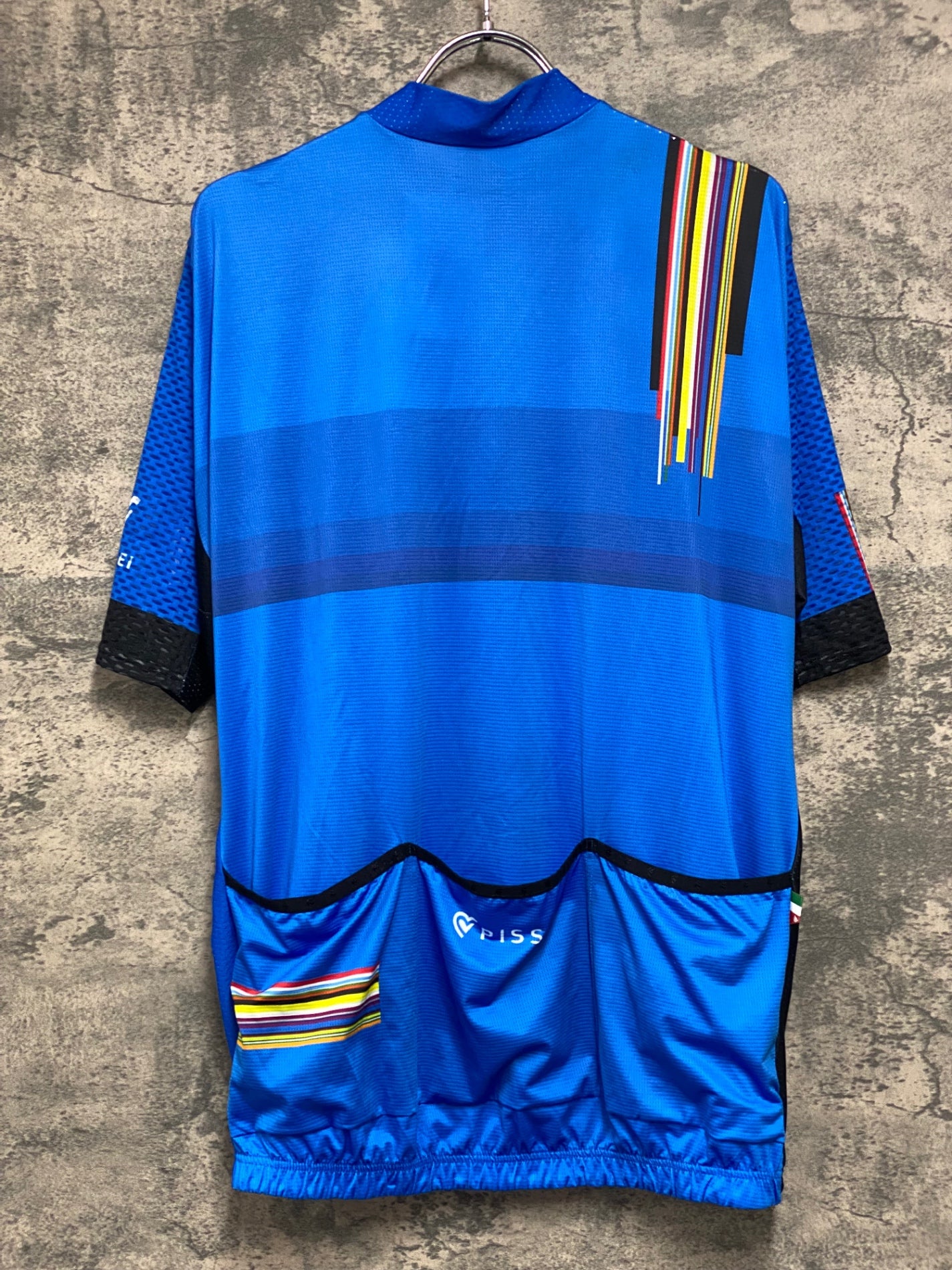 JB873 ピセイ PISSEI 半袖 サイクルジャージ 青 XXL