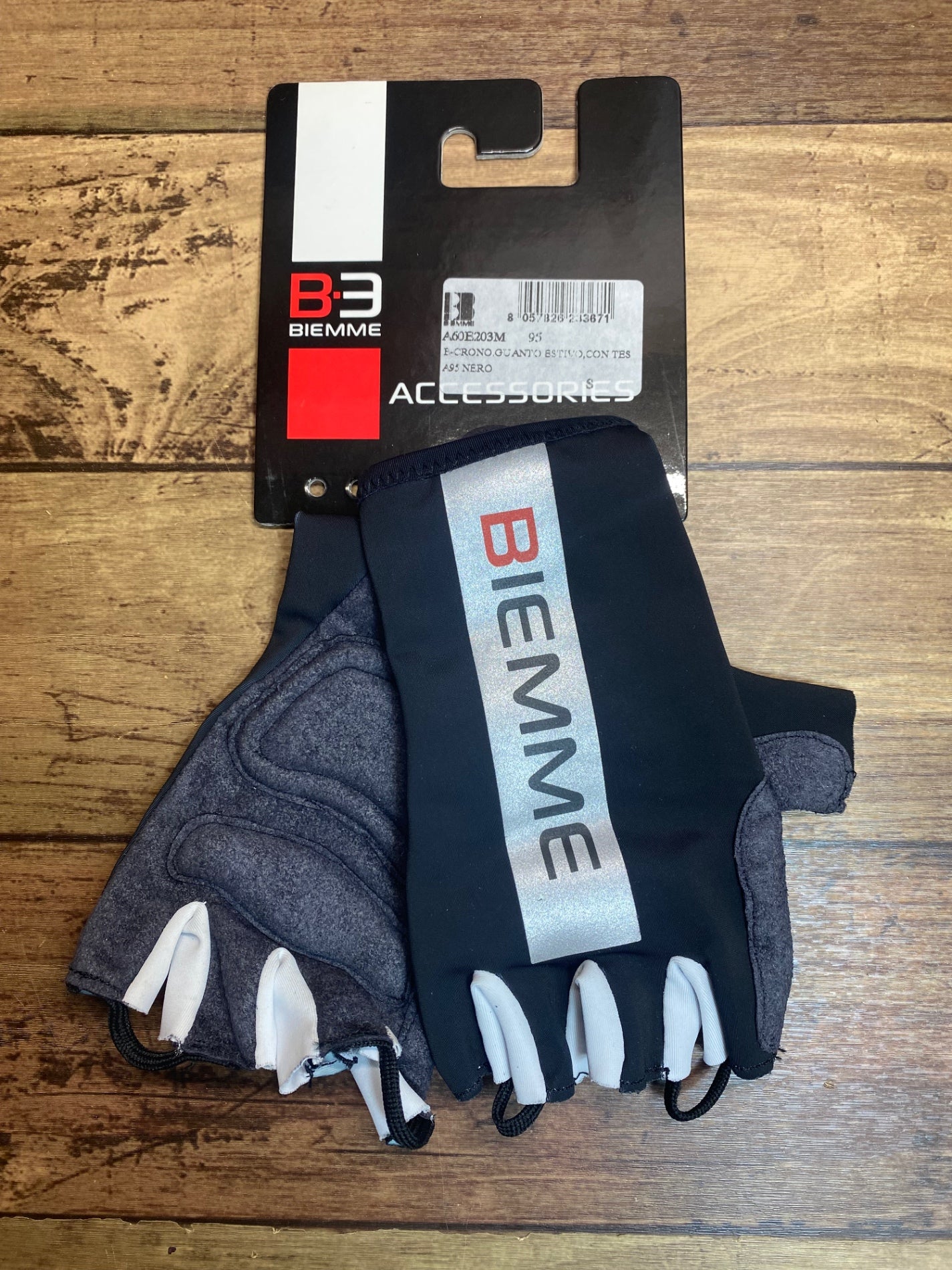 HO854 ビエンメ BIEMME 16SS CRONO REFLEX GLOVE サイクルグローブ BLK 黒 S