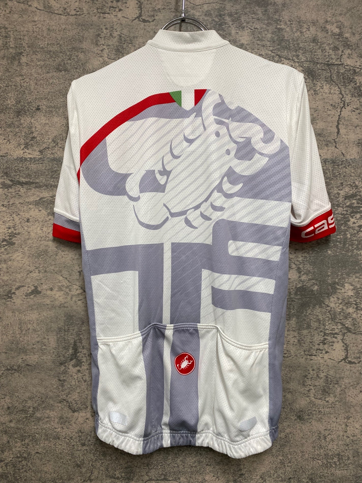 JC780 カステリ CASTELLI 半袖 サイクルジャージ 白 グレー L