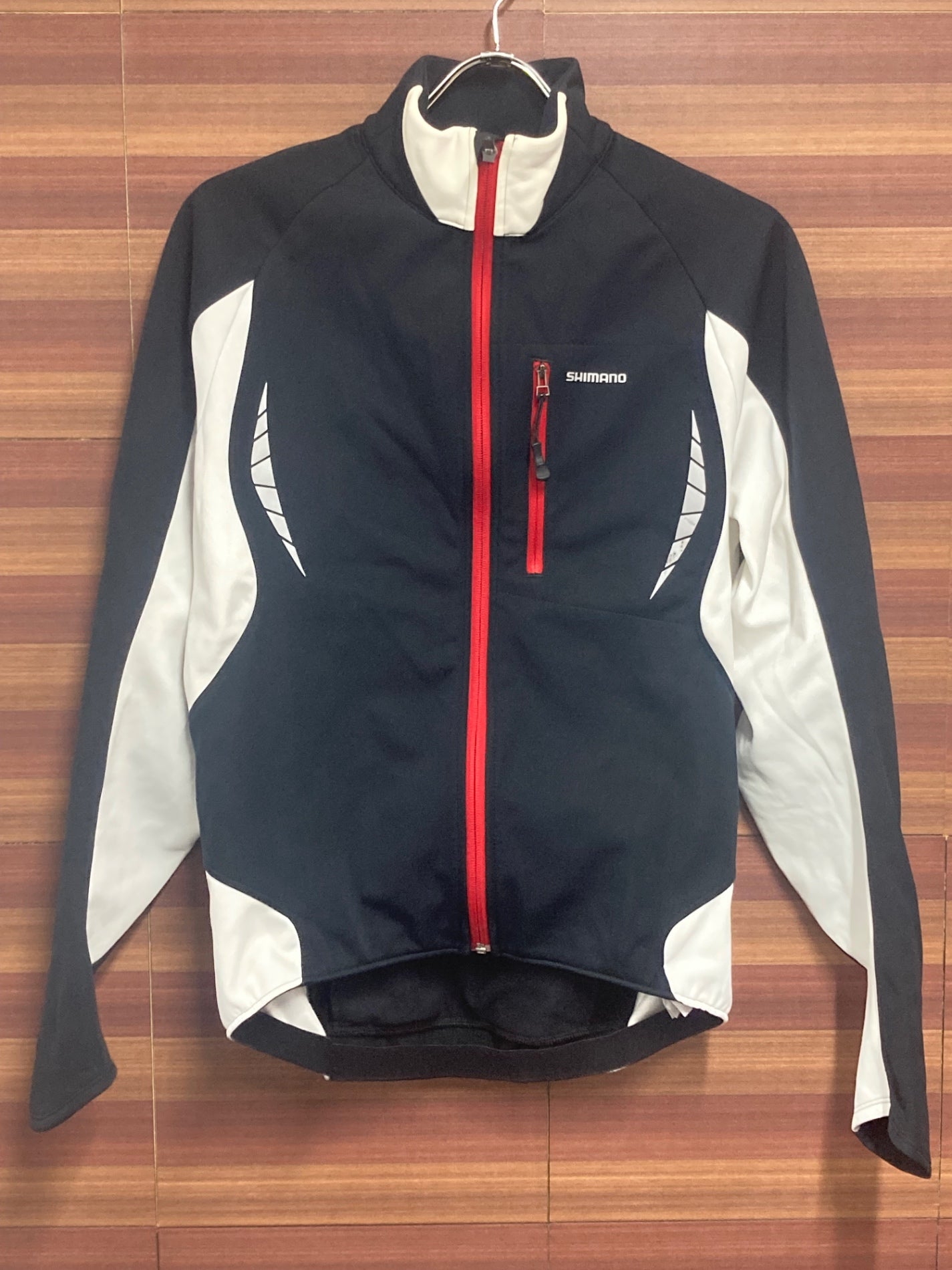 HR094 パールイズミ PEARL iZUMi 長袖 サイクルジャージ 白 裏起毛 M ※ほつれ