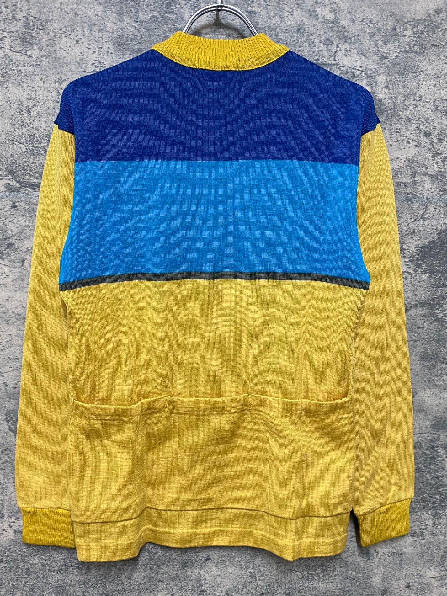 JA368 パールイズミ PearlIzumi 長袖サイクルジャージ L 青黄 ヴィンテージ