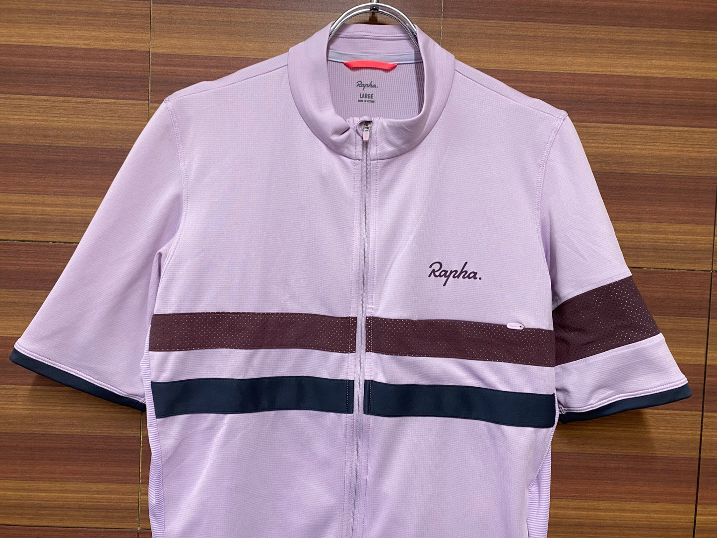 IE224 ラファ Rapha BREVET LIGHTWEIGHT JERSEY 長袖 サイクルジャージ 薄紫 L