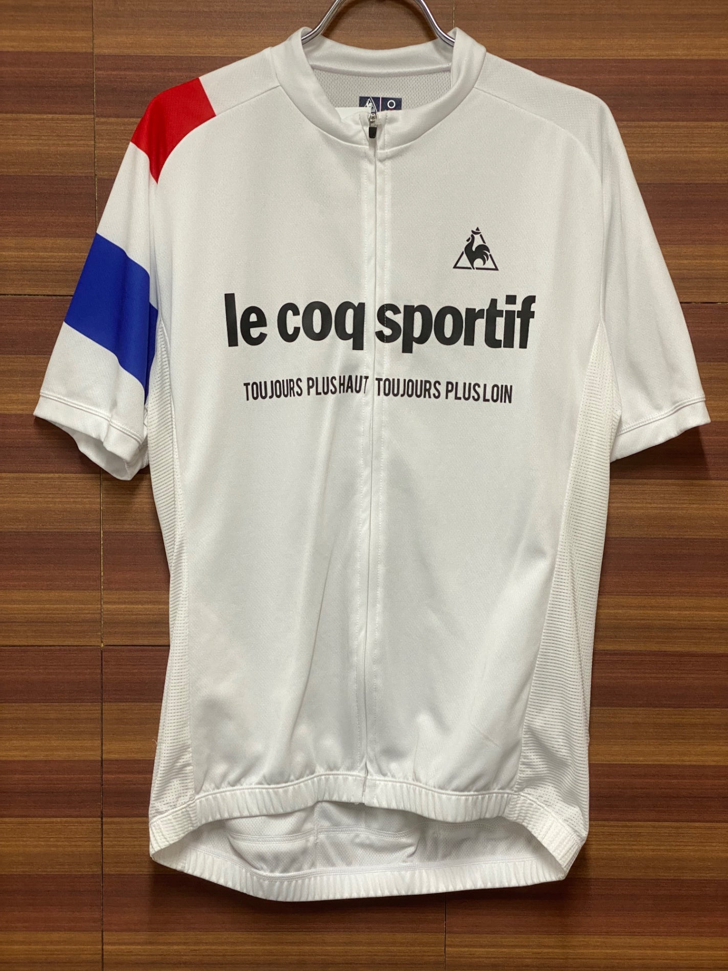 HZ302 ルコックスポルティフ le coq sportif 半袖 サイクルジャージ 白 サイズO