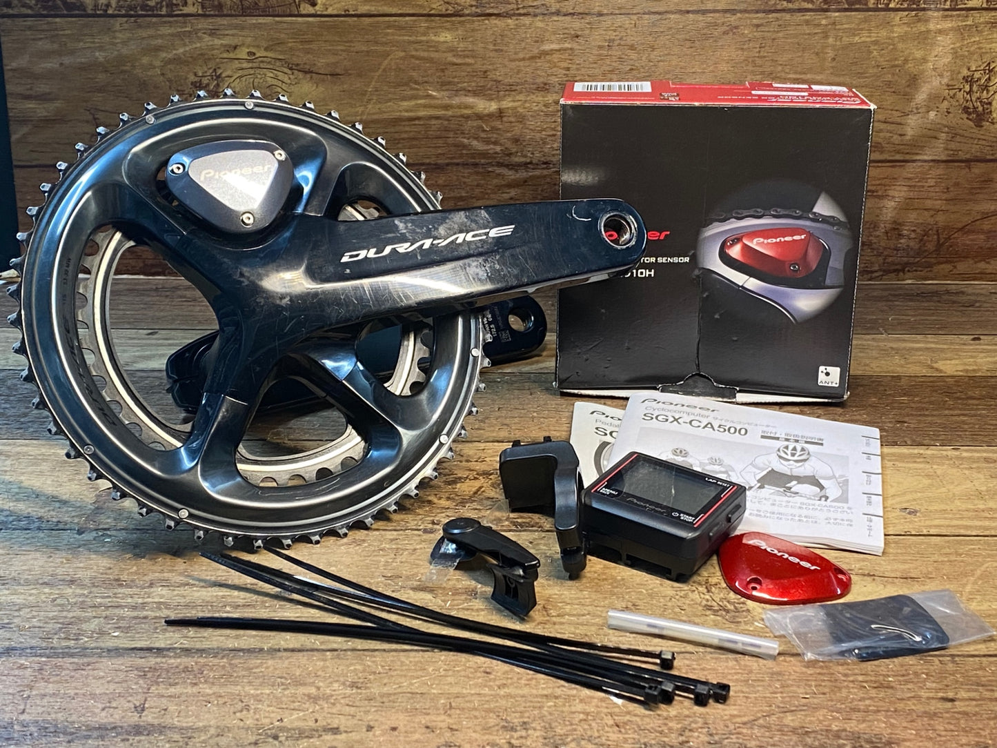 HA811 シマノ SHIMANO DURA-ACE FC-R9100 クランクセット SGX-CA500 モニター付き パイオニア 両側計測 172.5mm 11S 52-39T ※スレ有り、動作確認済み