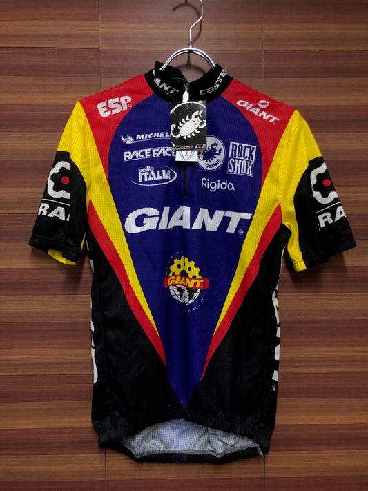 IL768 カステリ Castelli 半袖 サイクルジャージ 紫 黒 M ハーフジップ GIANT