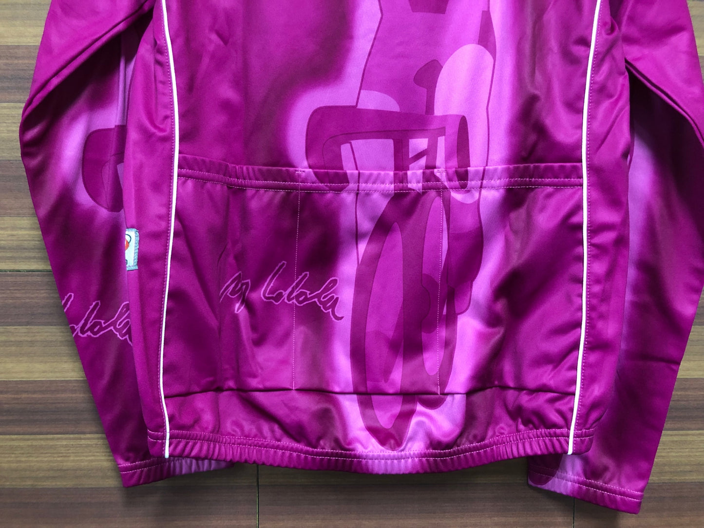 IO735 サンティーニ Santini 長袖 サイクルジャージ 紫 L 裏起毛 Giro d'Italia