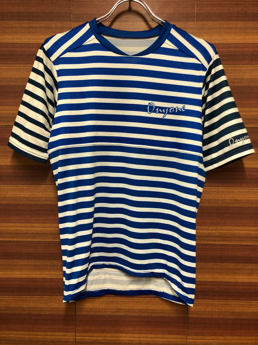 IK658 オンヨネ ONYONE 半袖サイクルジャージ 青 白 Mサイズ