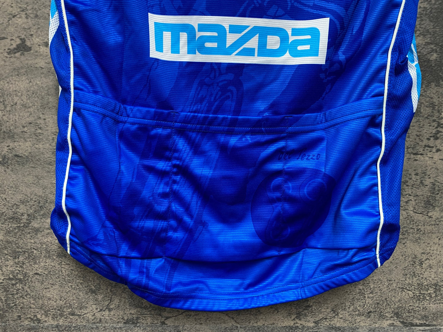 JD293 サンティーニ Santini 半袖 サイクルジャージ 青 XL ハーフジップ Giro d'Italia 未使用