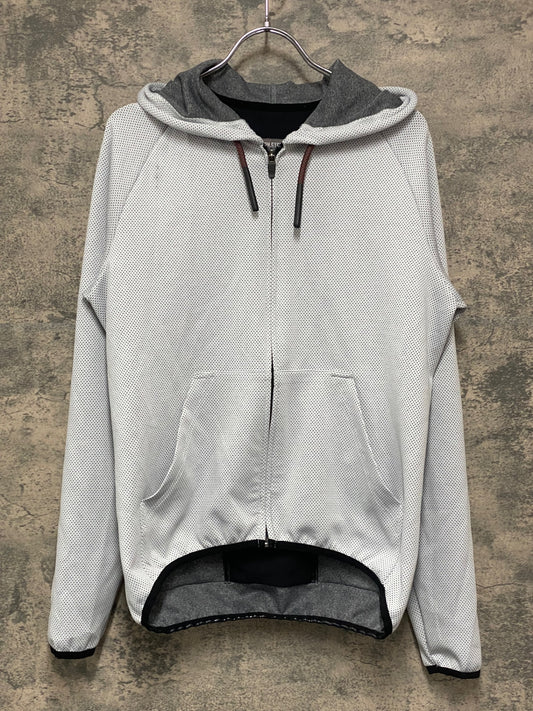 IZ940 カフェドシクリステ Cafe du Cycliste ソレンネ SOLENNE 長袖 フーディ パーカー サイクルジャージ M 白グレー